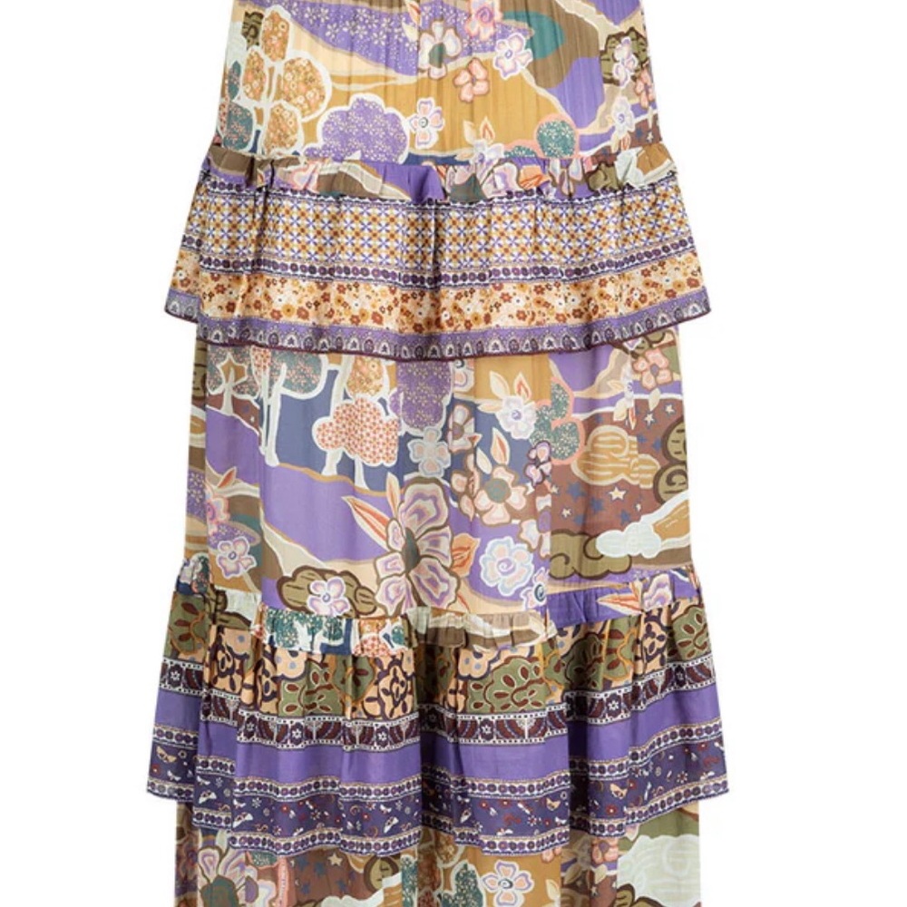Spell Dancing Valley Ra Ra Maxi Skirt in Violet - Size Large - Picture 2 of 8